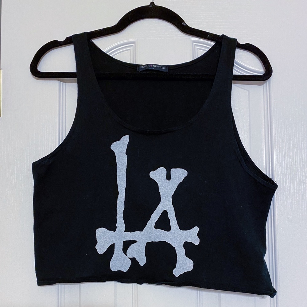 PacSun Brandy Melville LA bones crop top